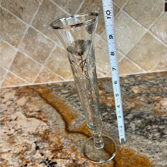 Silver City Glass Co, USA Sterling on Crystal Bud Vase 10” - Picture 5 of 11